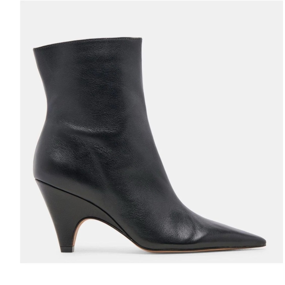 Dolce Vita Calico Black leather Heeled Boots 8